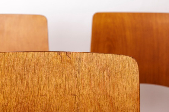 Image 1 of Ensemble de 6 chaises empilables Wilkhahn - Bois de hêtre - Allemagne 1970 - Sièges Vintage