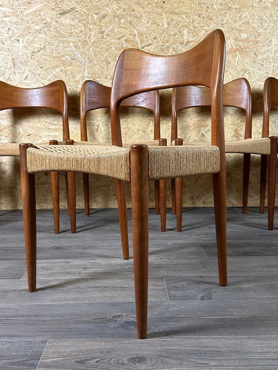 Image 1 of 6x Sedie da pranzo in teak anni '60/'70 di Niels O. Möller per J.L. Møllers anni '60