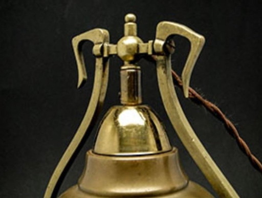 Art Nouveau Style Bedside Table Lamp, Austria-Hungary, Early 20th Century – tafellampen, Brass (photo 2 of 10)