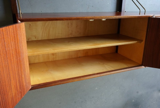 3-Bay Rosewood Wall System by Louis Van Teeffelen for Wébé – Webe, Wall cabinet, Mid Century Modern (photo 9 of 21)