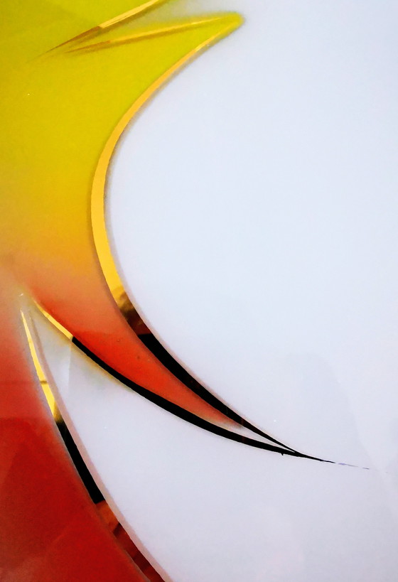 Image 1 of 1960er Jahre Deckenlampe, Glas