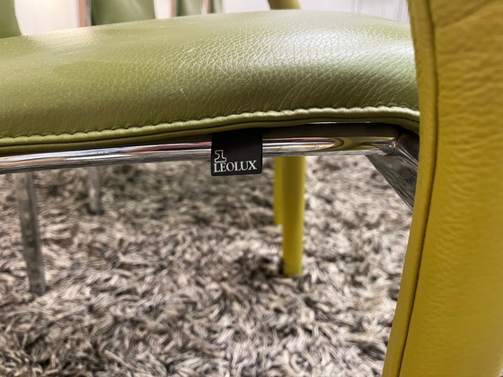 Image 1 of ZGAN Leolux Cimaronne Esszimmerstühle Grün (4 Stück)