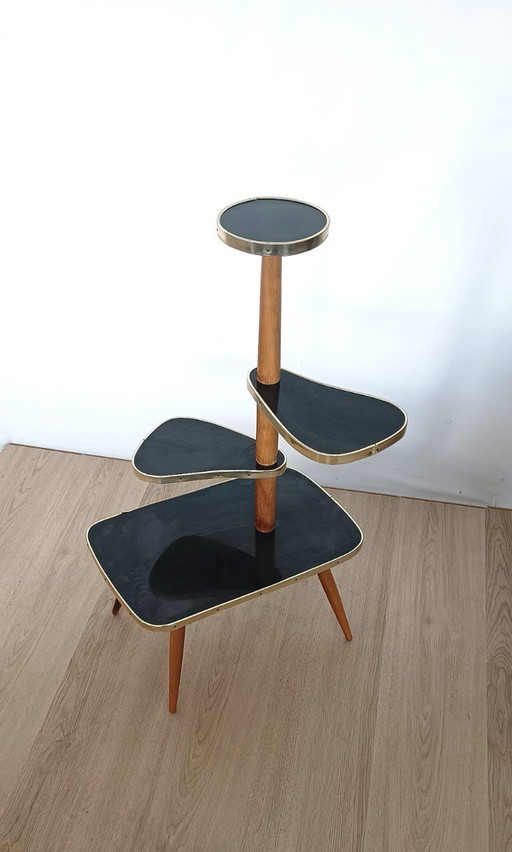 Tavolo da giardino anni '50 in nero