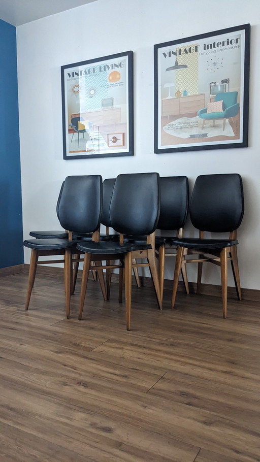 6 vintage Scandinavian design chairs