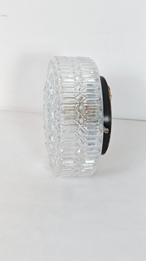 Plafoniera Vintage in Vetro a Bolle / Illuminazione Retrò Mid-Century, Plafoniere, Metallo, Trasparente (foto 6 di 10)