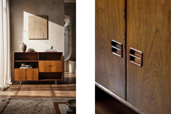 Image 1 of Buffet scandinave moderne du milieu du siècle en palissandre avec bar par Æ. Jensen et T. Mølholm pour Herning, années 1960
