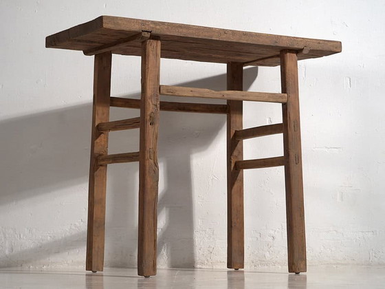 Mesa consola de vestíbulo antigua (c.1920) #2, Madera, Marrón, Rustic (foto 24 de 29)