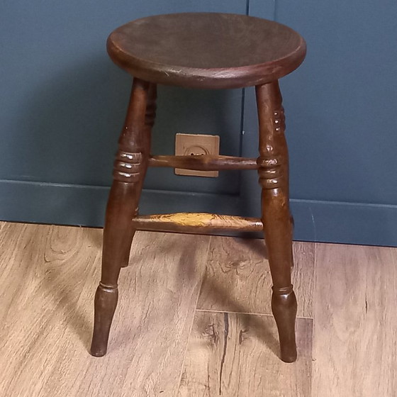 Image 1 of Antique Windsor (pub) stool
