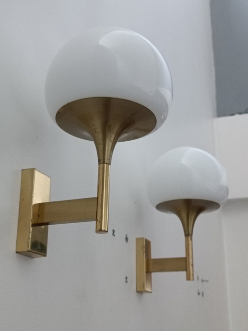 Pair of wall sconces by Gaetano Sciolari 1970s