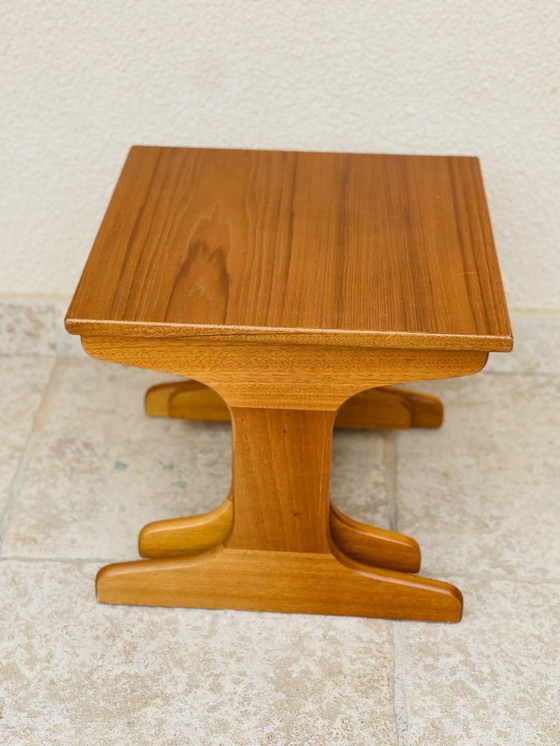 Image 1 of Paar skandinavische Satztische aus Teakholz, 1960