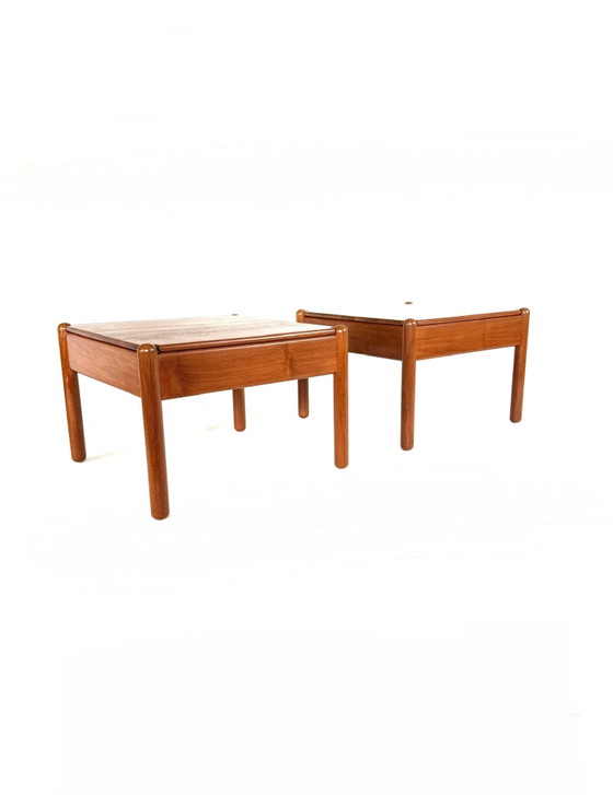 Image 1 of 2x vintage Danish teak coffee table, 1970s