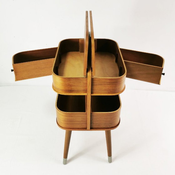 Mid-century teak sewing organizer, 1960s – Side tables, Wood (photo 8 of 15)