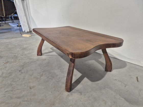 Image 1 of Vintage brutalist boomstam tafeltje organisch
