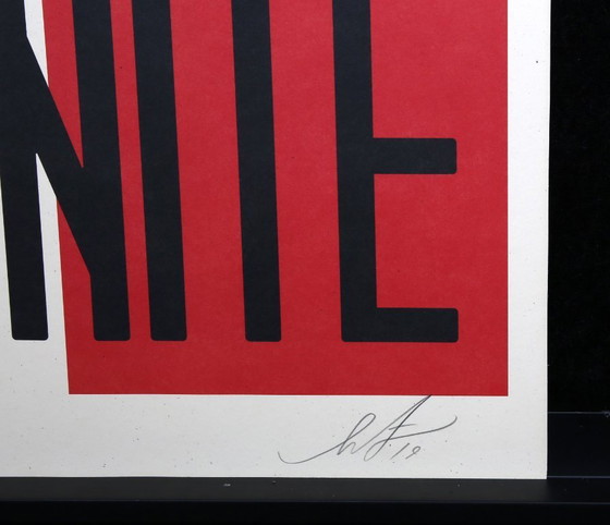 Image 1 of Fairey, Shepard - Liberte Egalite Fraternite - Litografia offset a colori - firmata a mano