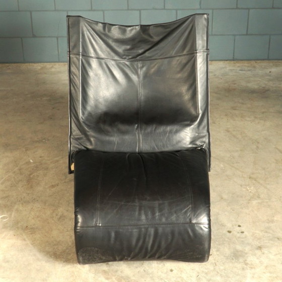 Fauteuil lounge vintage « Zen » – Claude Brisson – Ligne Roset – Années 1980 – Leather (photo 9 of 13)