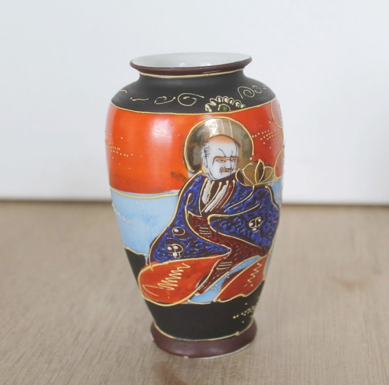 Lot de 2 Vases Satsuma Japonais Vintage – Années 60 – Porcelain (photo 7 of 11)