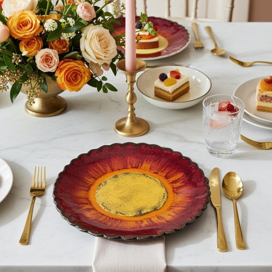 Image 1 of Piatto vintage in ceramica dipinto a mano