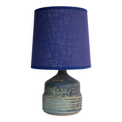 Mid-century modern pottery table lamp made by Rolf Palm, Sweden