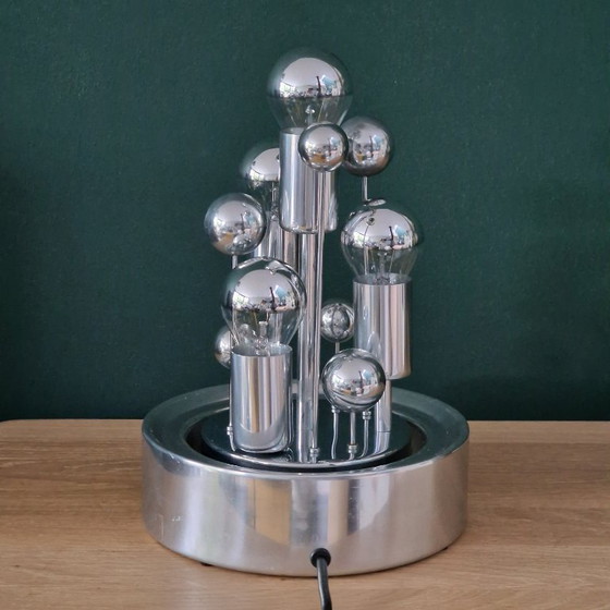 Image 1 of Lampe de table vintage Doria Leuchten « Big Ball » – Design de l'ère spatiale (années 1970, Allemagne)
