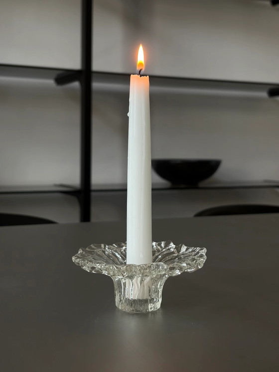 Vintage glazen kandelaar – Kandelaars en kaarsen, Glass, Mid Century Modern (photo 4 of 5)