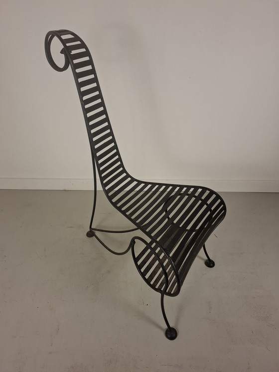 Image 1 of Post modern sculptural spine chair André Dubreuil 1980's