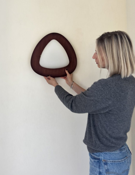 Applique Goffredo Rigiani - teak e opalina – Goffredo Reggiani, Legno (photo 5 of 5)