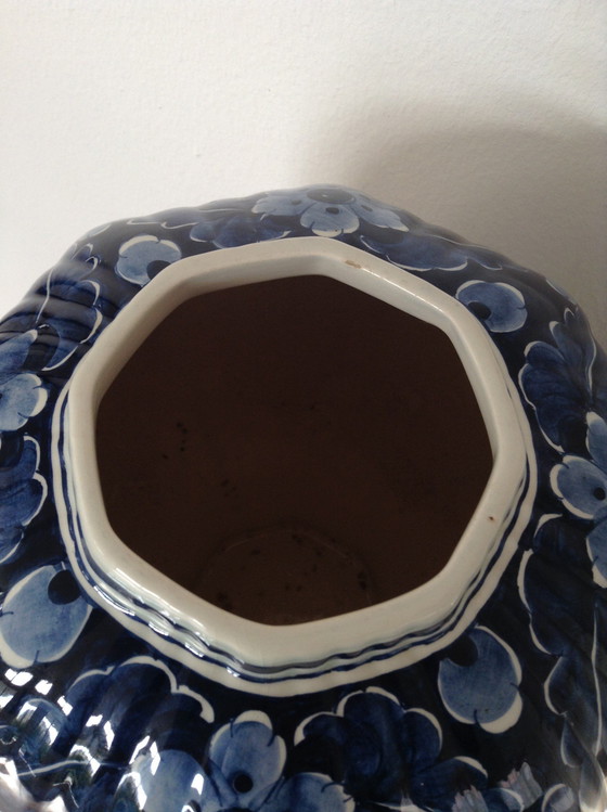 Image 1 of Delfts Blauwe VLS Velsen Holland dekselvaas,  gemberpot, urnvaas