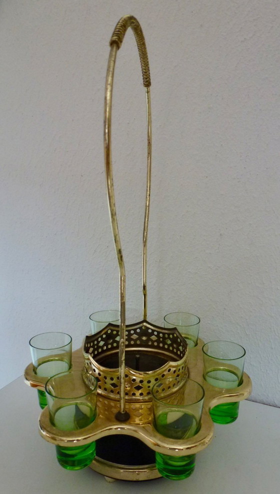 Image 1 of Giostra musicale con 6 bicchieri, con manico (bottiglia per decorazione).
