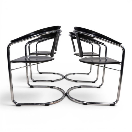 Set of 4 Dining Chairs by A. Rizzatto for Lo Studio