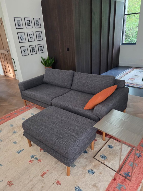 Sofacompany – Canapé 3 places gris avec repose-pieds – Sofa Company, Canapés 3 places, Wood, Cotton (photo 3 of 7)