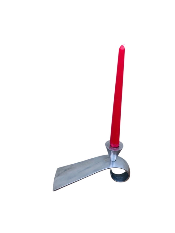 Image 1 of Porta komma kandelaar in alluminio vintage Matthew Hilton Londen 