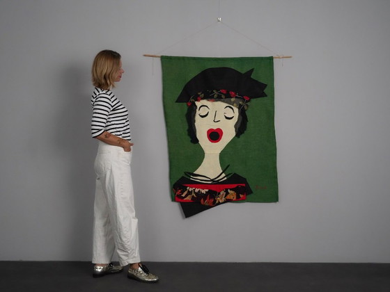 Colgante de pared textil „Musical Singer“ de Mathilde Renes, Países Bajos, 2018 – III – Decoración de pared (photo 2 of 10)