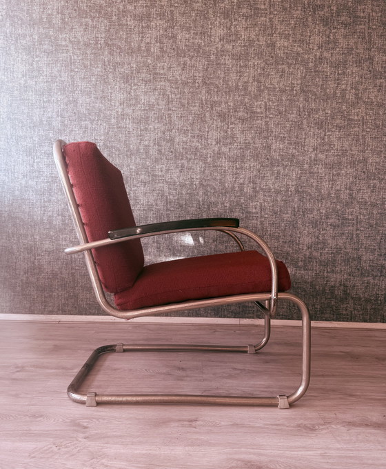 Image 1 of Rare L. vd Vlught (Gispen) Armchair, Model VI-A-138, 1931-