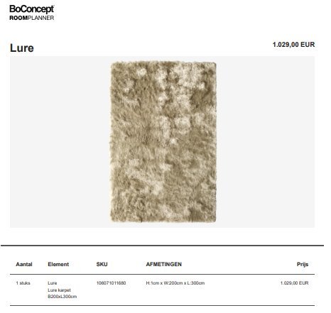 Image 1 of BoConcept - Alfombra Lure