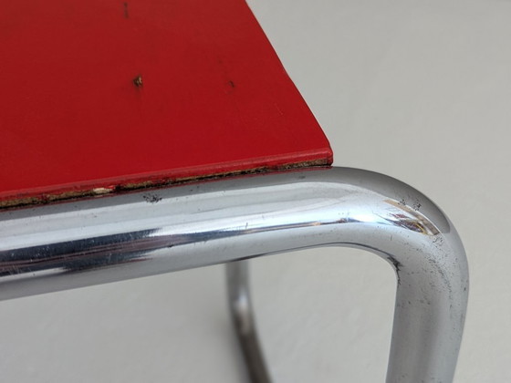 Image 1 of Taburete de cantina Bauhaus B 9 de Marcel Breuer, década de 1930