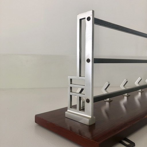 Vintage Art Deco wall coat rack