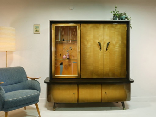 Vintage highboard met stang, jaren 1950, Duitsland