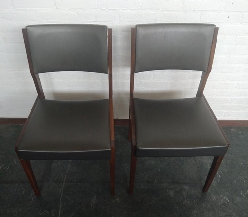 2x teak dining chairs