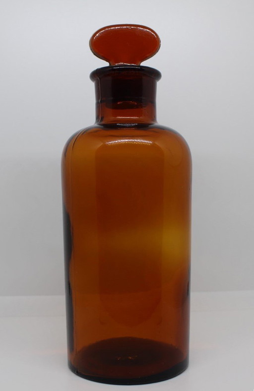 Amber apothecary bottle 1 liter