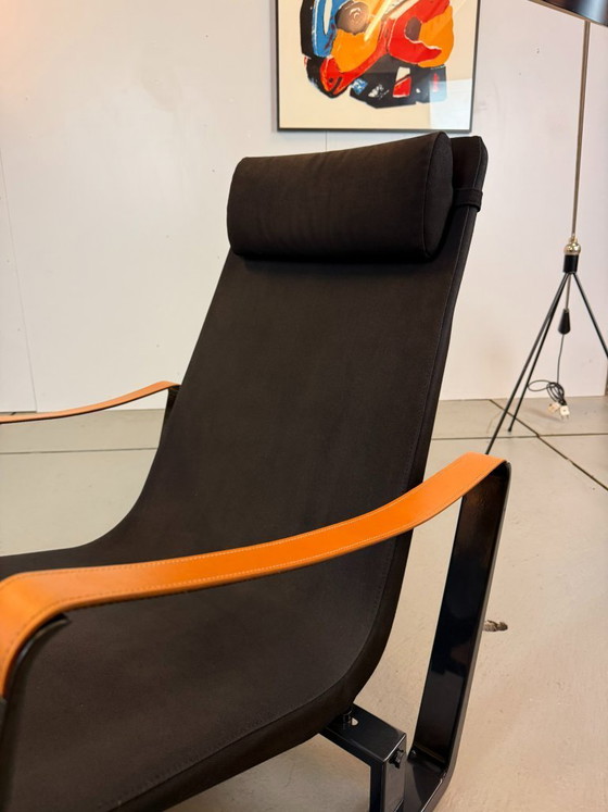 Image 1 of Poltrona Cité' in pelle e acciaio di Jean Prouvé per Vitra, 2002