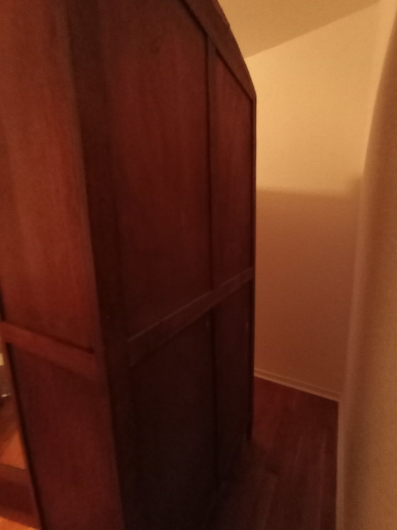 Parisian Art Deco oak wardrobe – Metal, Wood (photo 6 of 6)