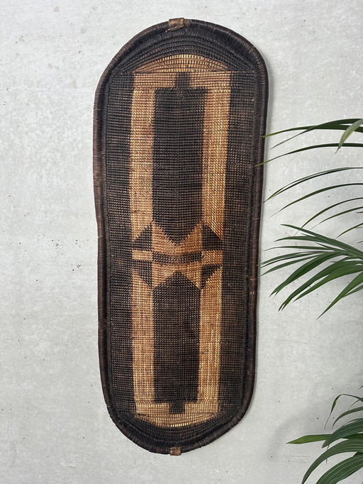 Decorative old Ngombe war shield - Democratic Republic of Congo