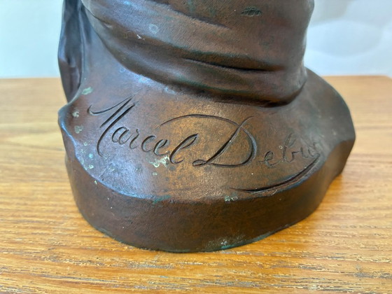 SELTENE Museumsqualität Jugendstil Bronze Büste von Marcel Début – Bildhauerei (photo 13 of 19)
