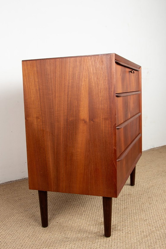 Image 1 of Cassettiera a 3 cassetti in teak, Danimarca 1960.