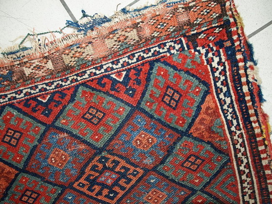 Image 1 of Handmade antique collectible Persian Kurdish bag 1.8' x 2.4' (56cm x 73cm) 1880s - 1C451