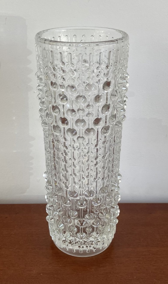 Image 1 of Hermanova Glashütte - Vintage glass "Candle wax" vase designed by Frantisek Peceny