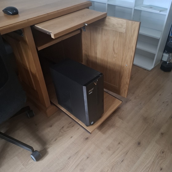 Scrivania in rovere chiaro massello con giglio – Scrivanie, Metal, Wood (photo 9 of 15)