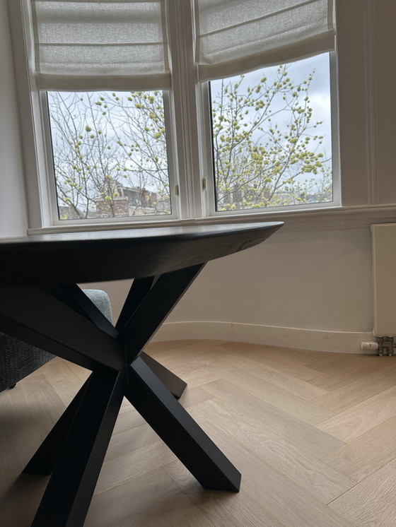 Image 1 of Table à manger Chêne Noir Danois Ovale 160x90