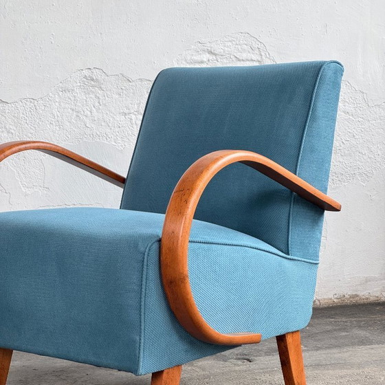 Image 1 of Pair of Halabala H-410 Lounge Chairs, Fully Restored, 1930s