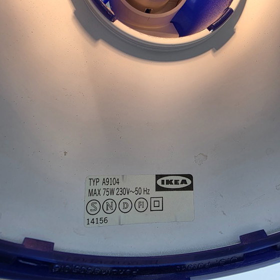 Image 1 of Lampe Architecte Ikea vintage, bleue et noire. Style Memphis, années 1980.